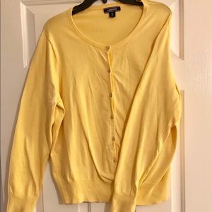Yellow Lands End Cardigan